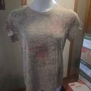 Sonoma Women's Short Sleeve Tee with Grey and Pink Hues